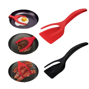 Multifunctional 2 in 1 Non-Stick Silicone Handle and Flip Spatula Cooking Kitchen Tool-UlGadget