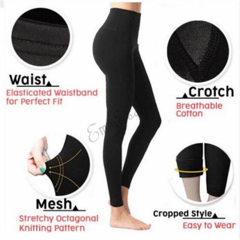 Sculpting Sleep Leg Shaper Pants Legging Socks Women Girls Body Shaper Knitting Panties (L)-UlGadget