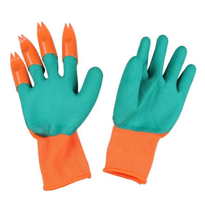 Colorful Claws Quick Easy to Dig and Plant 4 ABS Plastic Garden Genie Rubber Gloves-UlGadget