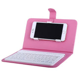 PU Leather Wireless Portable Phone Keyboard for iPhone Protective Mobile Phone-UlGadget