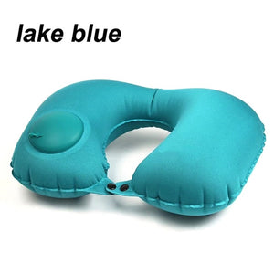 Portable U-Shape Inflatable Travel Pillow Car Head Neck Cushion-UlGadget