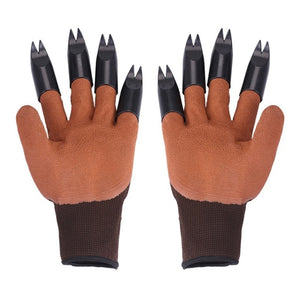 Colorful Claws Quick Easy to Dig and Plant 4 ABS Plastic Garden Genie Rubber Gloves-UlGadget