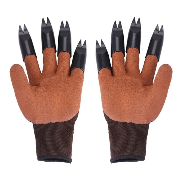 Colorful Claws Quick Easy to Dig and Plant 4 ABS Plastic Garden Genie Rubber Gloves-UlGadget