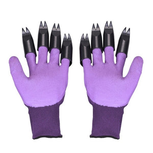 Colorful Claws Quick Easy to Dig and Plant 4 ABS Plastic Garden Genie Rubber Gloves-UlGadget