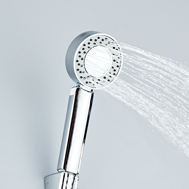 Double-Sided Hand Shower Head for Hard Water Buit-in Shower Gel 3 Modes-UlGadget