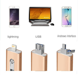 Richwell OTG USB Flash Drive For iPhone X/8/7/7 Plus/6/6s/5/SE ipad Metal Pendrive HD Memory Stick 8G 16G 32G 64G Flash Driver-UlGadget