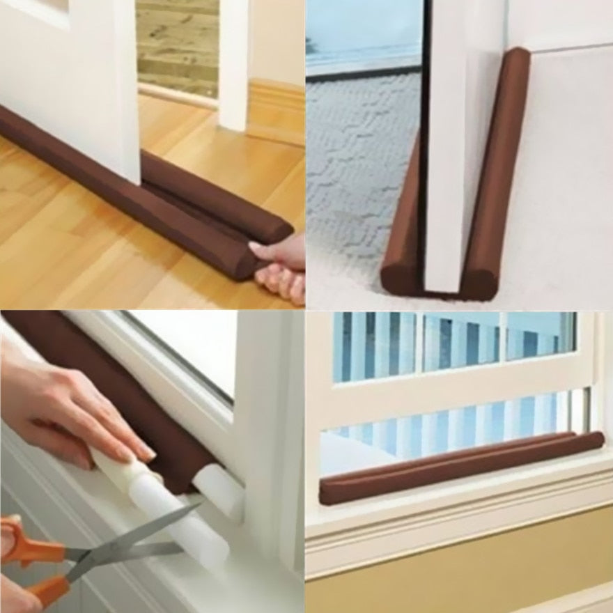 Twin Draft Guard Energy Saving Under Door Stopper-UlGadget