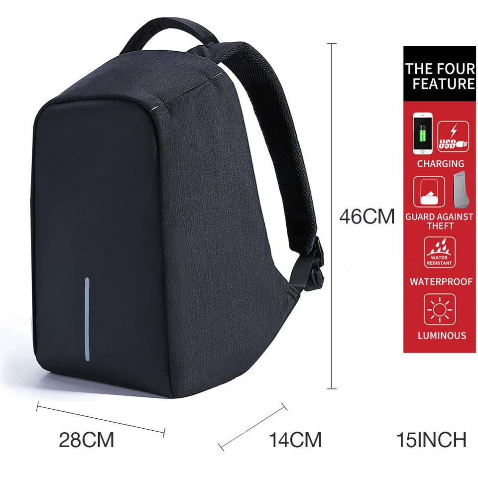 SPORSET Unisex Anti-Thief Backpack Big Capacity Waterproof USB External Laptop Backpack size One Size-UlGadget