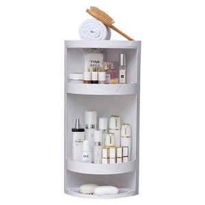 Household Nailless multi-function rotating rack toilet storage rack washstand waterproof shelf-UlGadget