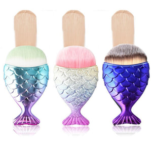 Portable Flat Foundation Mermaid Makeup Brushes Brush-UlGadget