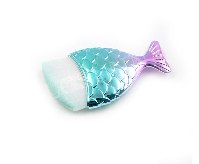 Portable Flat Foundation Mermaid Makeup Brushes Brush-UlGadget