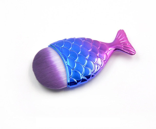 Portable Flat Foundation Mermaid Makeup Brushes Brush-UlGadget