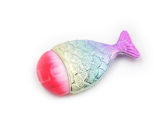 Portable Flat Foundation Mermaid Makeup Brushes Brush-UlGadget