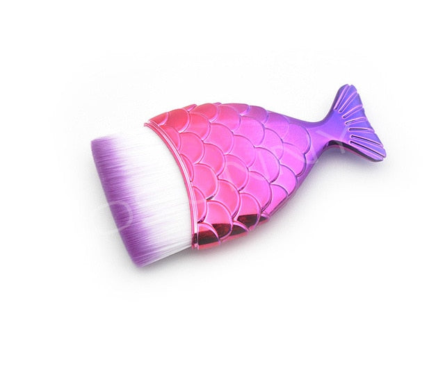 Portable Flat Foundation Mermaid Makeup Brushes Brush-UlGadget