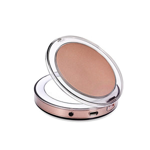 LED Glow Up Compact Mirror Portable Mirror With LED Light USB Charger Cosmetic Tool-UlGadget