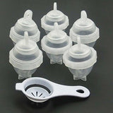 7PCs Egglettes Maker with Separator Egg Boiler Cooker Transparent Silicone Maker Egg Steamer kitchen Omelette mold-UlGadget