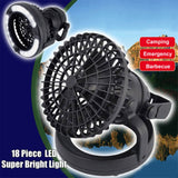 Portable 2 Mode LED 2 In 1 Camping Hanging Tent Lighten Fan-UlGadget