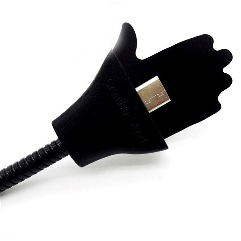 Flexible Hand Shape Phone Charger Stand USB Charging Data Cable-UlGadget