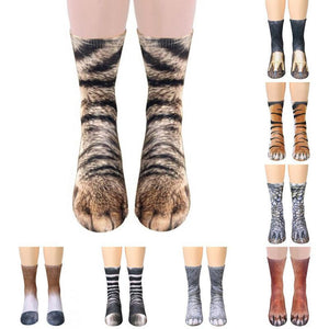 Funny 3D Animals Paw Crew Long Cotton Socks-UlGadget