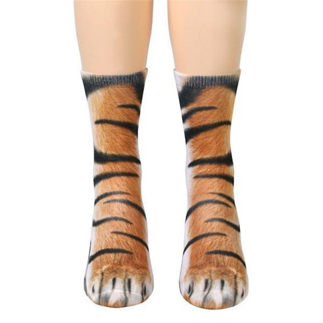 Funny 3D Animals Paw Crew Long Cotton Socks-UlGadget