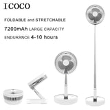 Telescopic Folding USB Charging Fan for Office Home Outdoor Camping White-UlGadget