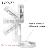 Telescopic Folding USB Charging Fan for Office Home Outdoor Camping White-UlGadget