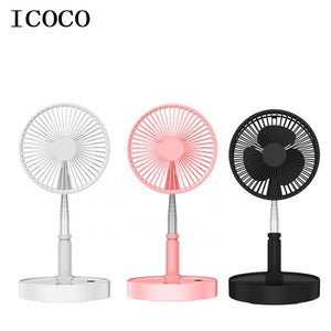 Telescopic Folding USB Charging Fan for Office Home Outdoor Camping White-UlGadget