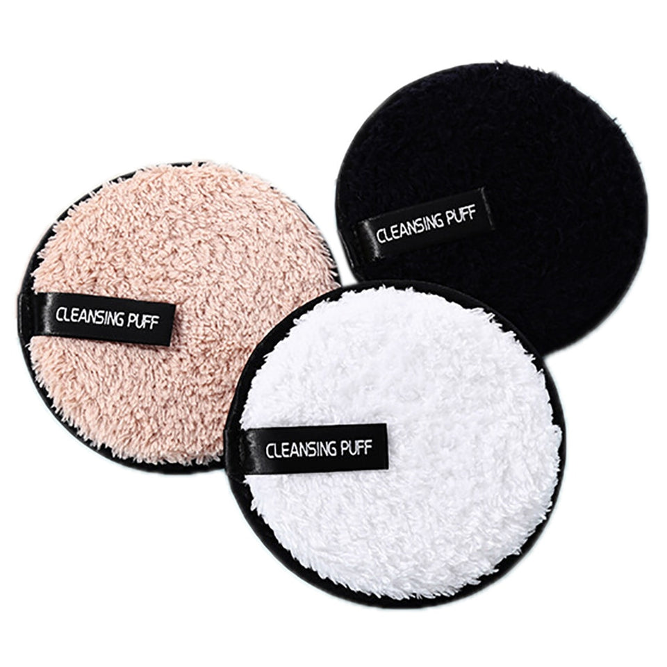 Microfiber Suede Cleansing Cotton(3pcs) Reusable Makeup Remover Pads Soft Chemical-free-UlGadget