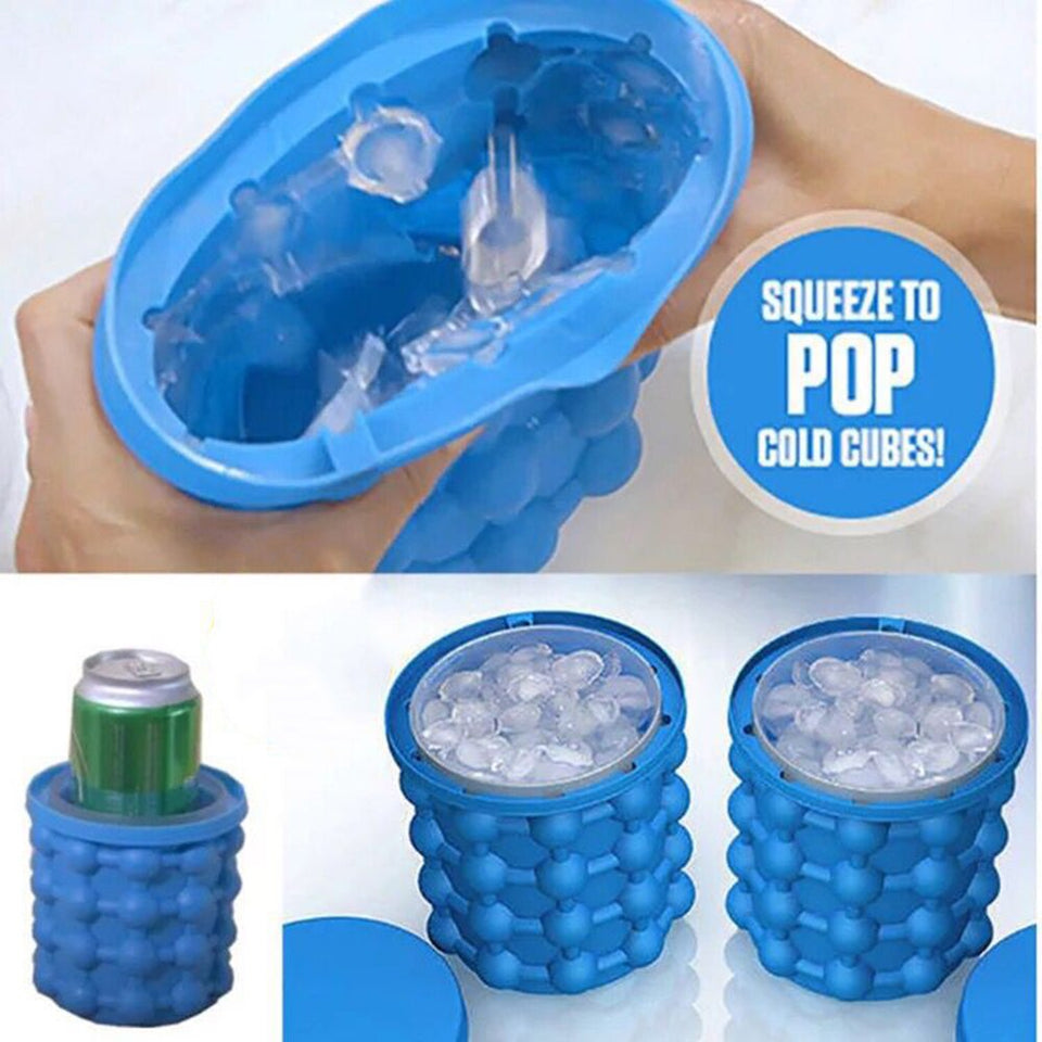 2-IN-1 Silicone Portable Drinking Ice Genie Cube Maker-UlGadget