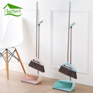 2PCS/Set Latest Broom Dustpan Set Soft Bristle Broom Thicken Household Sweep Floor Multi-functional Non-Slip-UlGadget