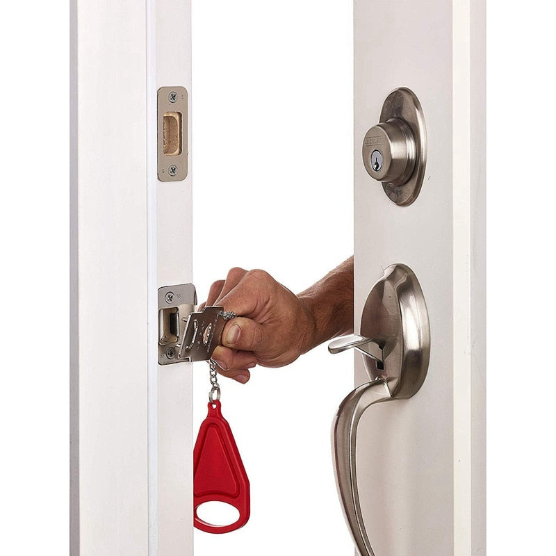 Portable Hotel Door Lock Self-Defense Door Stop Travel-UlGadget