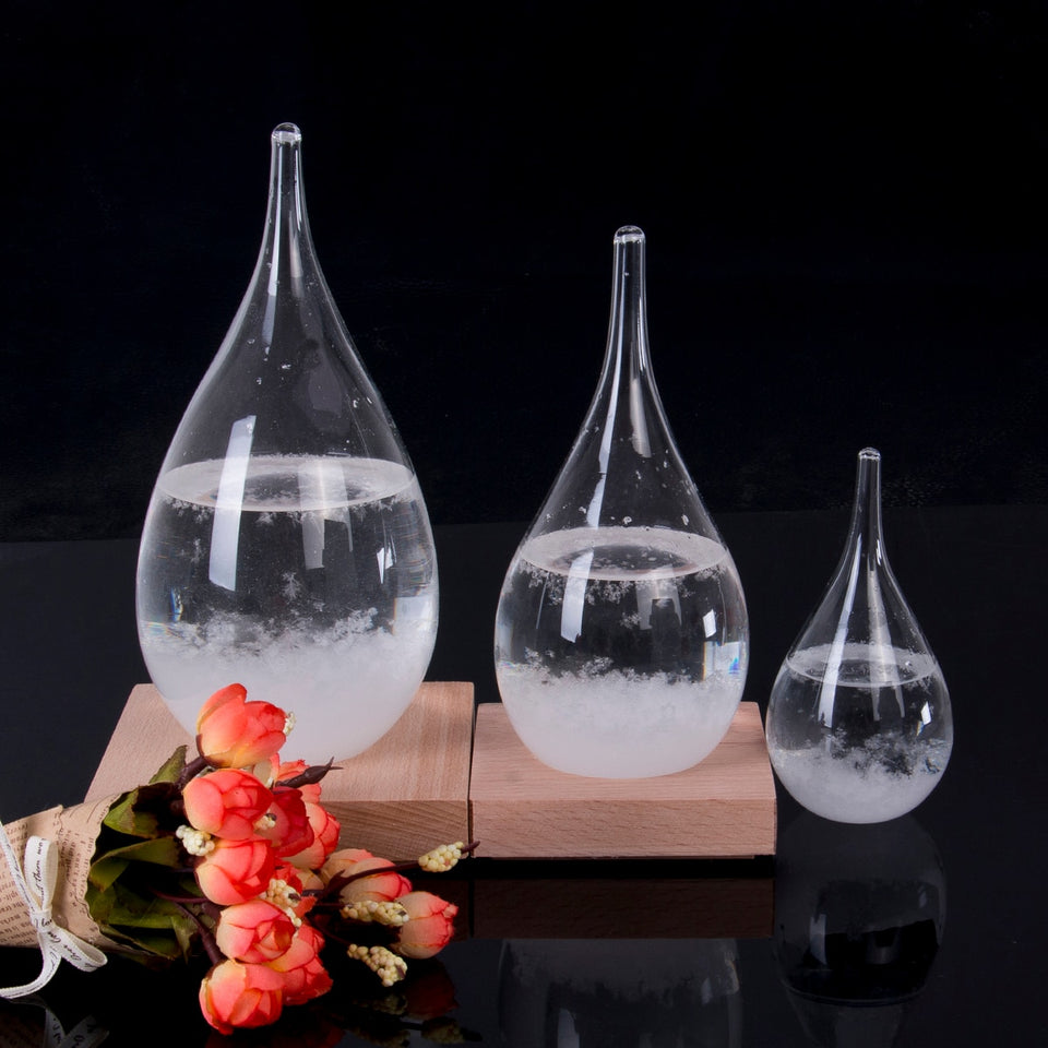 Weather Forecast Storm Glass Crystal Christmas New Year Gift Art Decor-UlGadget