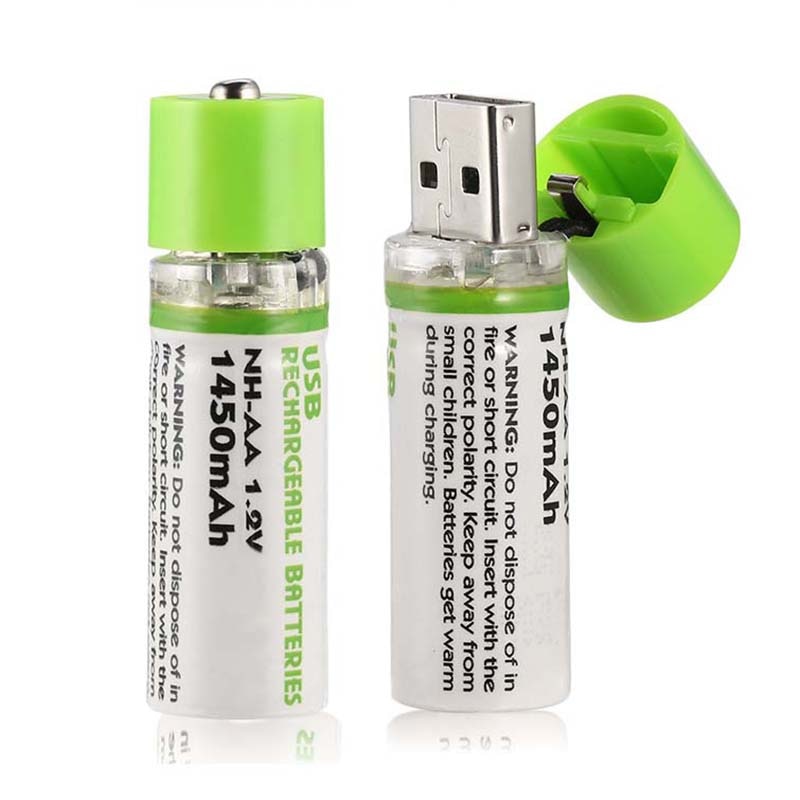 1-10pcs USB AA Battery 1.2V 1450MAH Rechargeable Battery-UlGadget