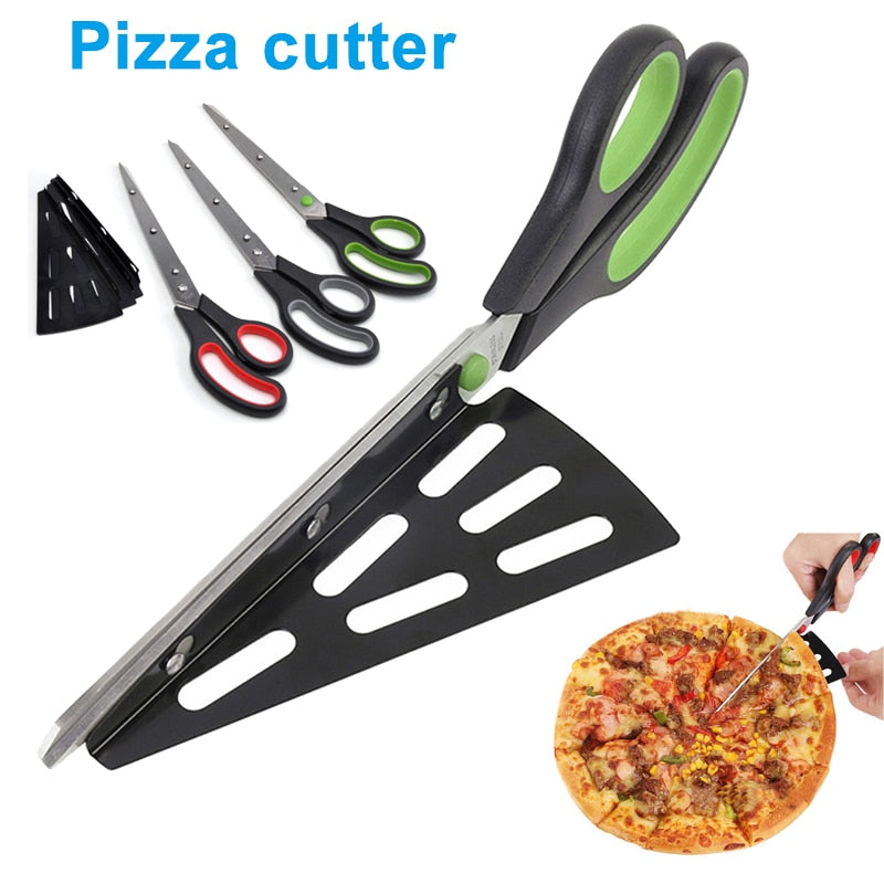 Kitchen Maestro Replace Cutter With Detachable Spatula Shovel Ergonomic Grip with Soft Rubber Handle-Perfect Pizza Scissors-UlGadget