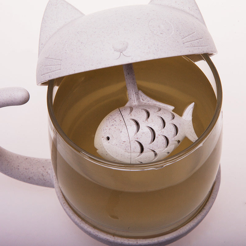 Kit-Tea Cat Tea Infuser with Filter Creative Teapot Teabags Mugs for Tea & Coffee Wedding Birthday Gift-UlGadget