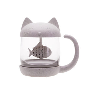 Kit-Tea Cat Tea Infuser with Filter Creative Teapot Teabags Mugs for Tea & Coffee Wedding Birthday Gift-UlGadget