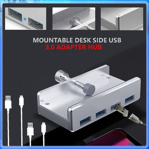 Mountable Desk Side USB 3.0 Adapter Hub-UlGadget