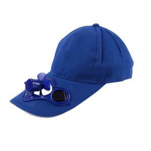 Summer Sport Outdoor Solar Panel Powered Fan Cooling Colorful Cotton Hat-UlGadget